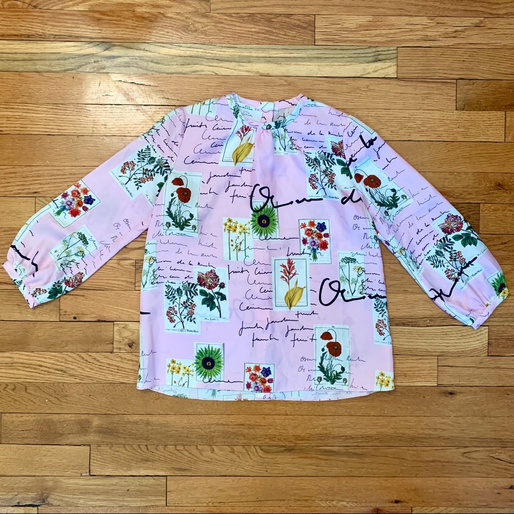 Oscar de la Renta Silk Girls Top